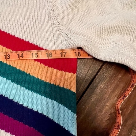 Sweater, cream & rainbow, unk size - Picture 4 of 7